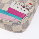 LOUIS VUITTON Damier Azur Mini Pochette Accessoires Pouch N41669 LV Auth 140382-9