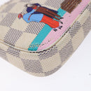 LOUIS VUITTON Damier Azur Mini Pochette Accessoires Pouch N41669 LV Auth 140382-14