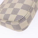 LOUIS VUITTON Damier Azur Mini Pochette Accessoires Pouch N41669 LV Auth 140382-16