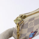 LOUIS VUITTON Damier Azur Mini Pochette Accessoires Pouch N41669 LV Auth 140382-10
