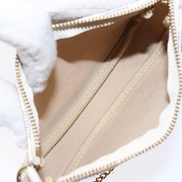 LOUIS VUITTON Damier Azur Mini Pochette Accessoires Pouch N41669 LV Auth 140382