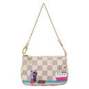 LOUIS VUITTON Damier Azur Mini Pochette Accessoires Pouch N41669 LV Auth 140382-13