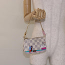 LOUIS VUITTON Damier Azur Mini Pochette Accessoires Pouch N41669 LV Auth 140382-20
