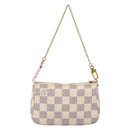 LOUIS VUITTON Damier Azur Mini Pochette Accessoires Pouch N41669 LV Auth 140382-2
