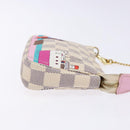 LOUIS VUITTON Damier Azur Mini Pochette Accessoires Pouch N41669 LV Auth 140382-3