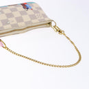 LOUIS VUITTON Damier Azur Mini Pochette Accessoires Pouch N41669 LV Auth 140382-7