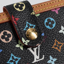 LOUIS VUITTON Multicolor Portefeuille Viennois Wallet Black M92988 Auth 140383V-17