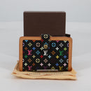 LOUIS VUITTON Multicolor Portefeuille Viennois Wallet Black M92988 Auth 140383V-12