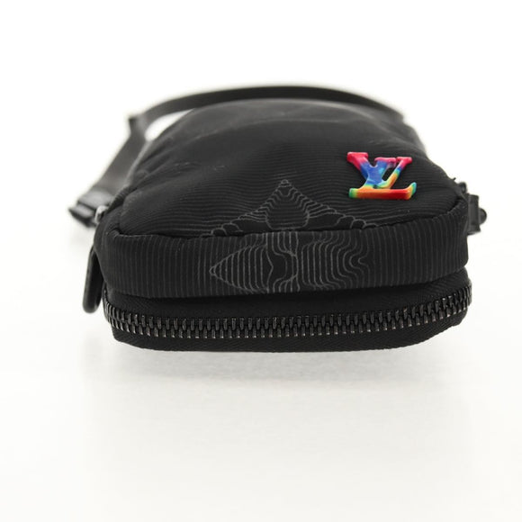 LOUIS VUITTON 3D Monogram Double Phone Pouch Black M80141 LV Auth 140387M