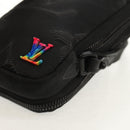 LOUIS VUITTON 3D Monogram Double Phone Pouch Black M80141 LV Auth 140387M-16