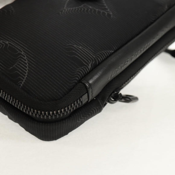 LOUIS VUITTON 3D Monogram Double Phone Pouch Black M80141 LV Auth 140387M