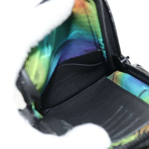 LOUIS VUITTON 3D Monogram Double Phone Pouch Black M80141 LV Auth 140387M