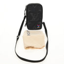 LOUIS VUITTON 3D Monogram Double Phone Pouch Black M80141 LV Auth 140387M-12