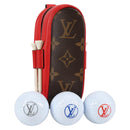 LOUIS VUITTON Monogram Booklet Set Golf Andrews Golf Ball GI0297 LV Auth 140390-1