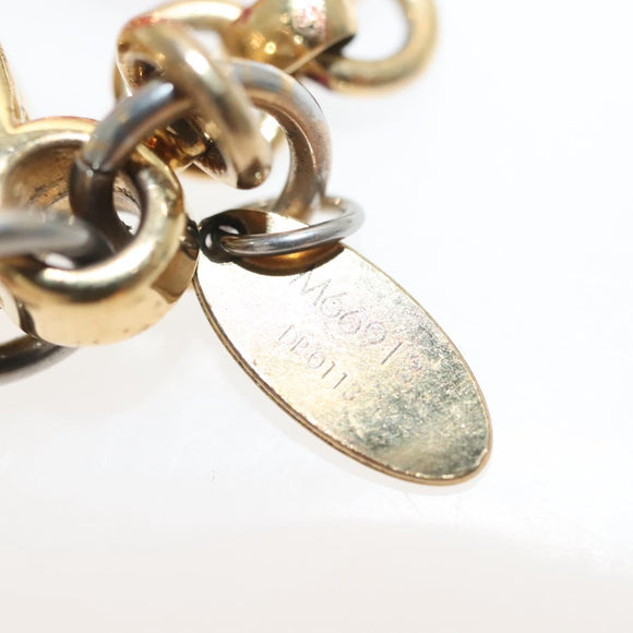 LOUIS VUITTON Bijoux Sac Knife Key Holder metal Gold Red M66913 LV Auth 140395