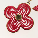 LOUIS VUITTON Bijoux Sac Knife Key Holder metal Gold Red M66913 LV Auth 140395-3