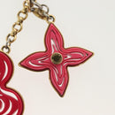 LOUIS VUITTON Bijoux Sac Knife Key Holder metal Gold Red M66913 LV Auth 140395-4
