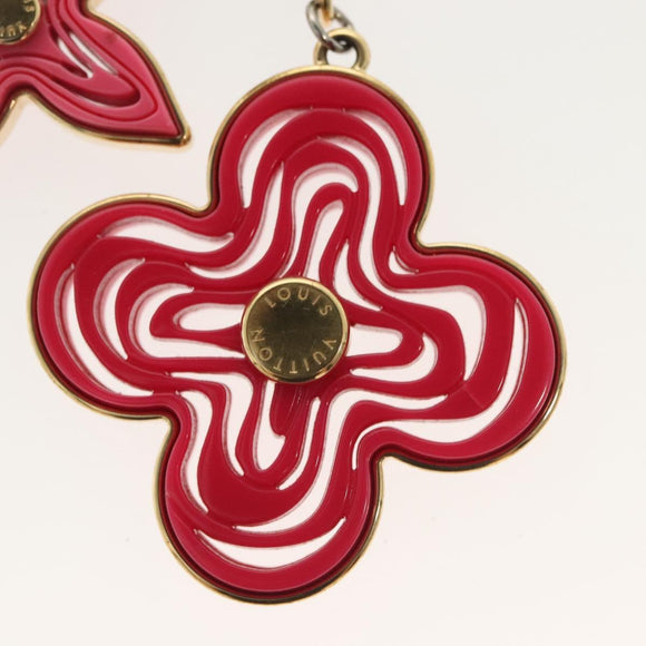 LOUIS VUITTON Bijoux Sac Knife Key Holder metal Gold Red M66913 LV Auth 140395