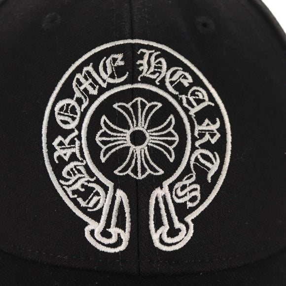 Chrome Hearts Cross Ball Horseshoe Trucker Cap Wool Black Auth 140397M