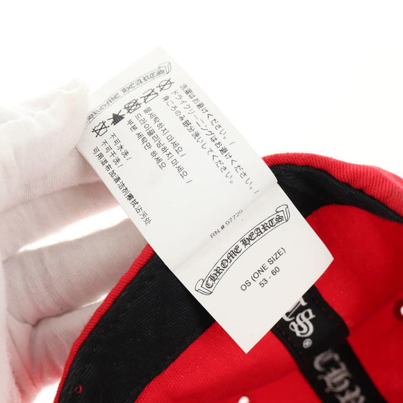 Chrome Hearts Cross Ball CH Embroidery Baseball Cap Cap Cotton Red Auth 140398M