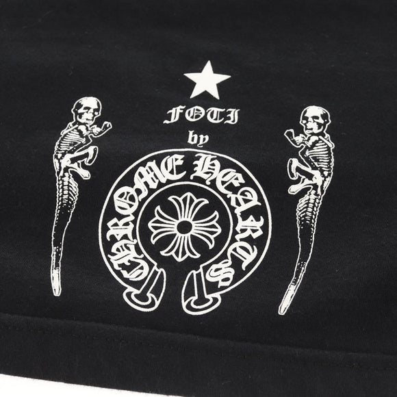 Chrome Hearts FOTI Horseshoe Short sleeved T-shirt Cotton Black Auth 140400M