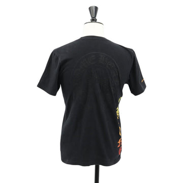 Chrome Hearts Neck Side Logo Horseshoe T-shirt Cotton Black Auth 140402M - 0