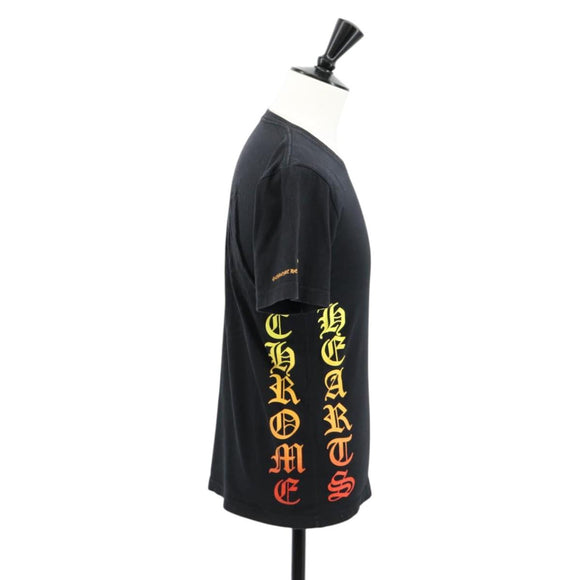 Chrome Hearts Neck Side Logo Horseshoe T-shirt Cotton Black Auth 140402M