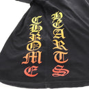 Chrome Hearts Neck Side Logo Horseshoe T-shirt Cotton Black Auth 140402M-8