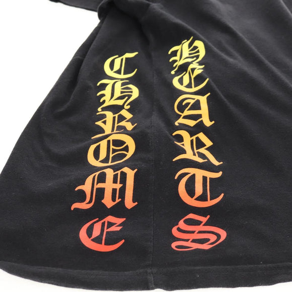 Chrome Hearts Neck Side Logo Horseshoe T-shirt Cotton Black Auth 140402M