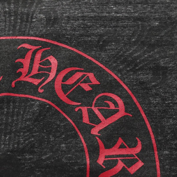 Chrome Hearts Horseshoe V neck Short sleeved T-shirt Polyester Gray Auth 140403M