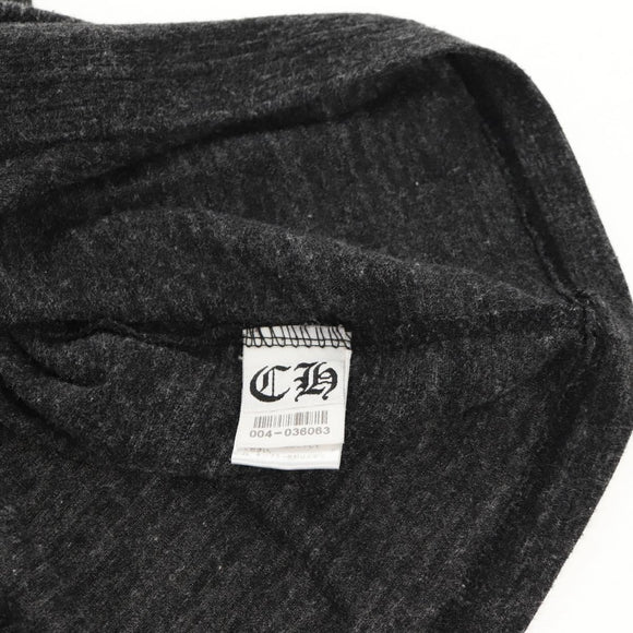 Chrome Hearts Horseshoe V neck Short sleeved T-shirt Polyester Gray Auth 140403M