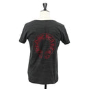 Chrome Hearts Horseshoe V neck Short sleeved T-shirt Polyester Gray Auth 140403M-2