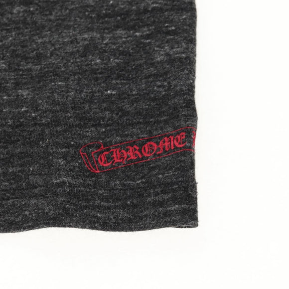 Chrome Hearts Horseshoe V neck Short sleeved T-shirt Polyester Gray Auth 140403M