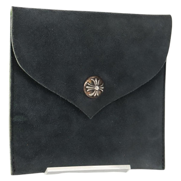 Chrome Hearts Pouch Suede Gray Auth 140404M