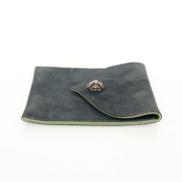 Chrome Hearts Pouch Suede Gray Auth 140404M