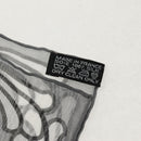 Chrome Hearts Framed Silk Scarf Silk Black Auth 140405M-10