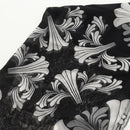 Chrome Hearts Framed Silk Scarf Silk Black Auth 140405M-3