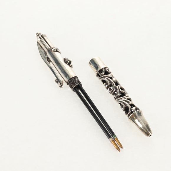Chrome Hearts 4COLOR PEN FILIGREE CH PLUS Ballpoint Ag925 Silver Auth 140406M