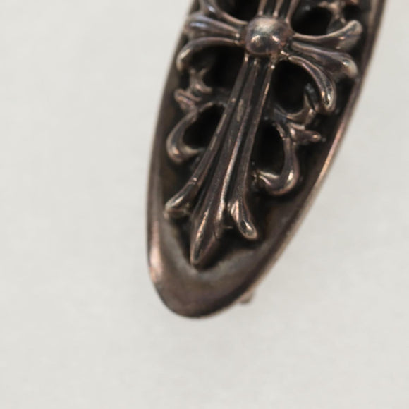 Chrome Hearts Barrette Hair Clip Floral Cross Ag925 Silver Auth 140409M