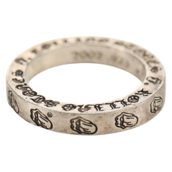 Chrome Hearts 0.1"" Spacer Lip and Tongue Ring Ag925 Silver Auth 140413M