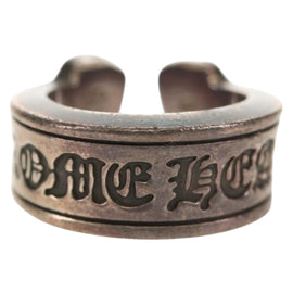 Chrome Hearts Large Scroll Label Ring Ag925 Silver Auth 140414M - 0