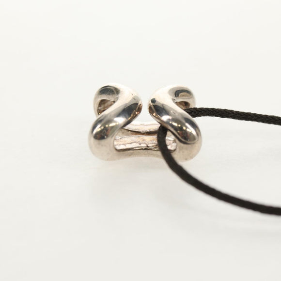 HERMES Lima Necklace Ag925 Silver Auth 140415M