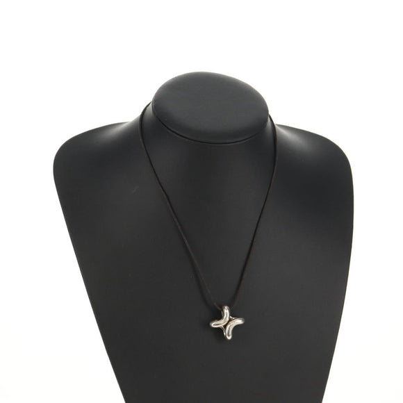 HERMES Lima Necklace Ag925 Silver Auth 140415M