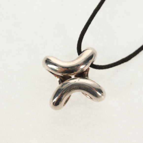 HERMES Lima Necklace Ag925 Silver Auth 140415M