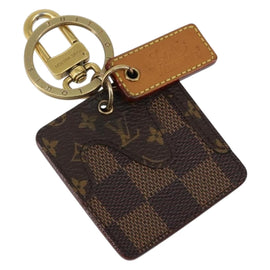 LOUIS VUITTON Porte Cles Damier Giant Monogram Charm Brown MP2713 LV Auth 140417