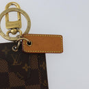 LOUIS VUITTON Porte Cles Damier Giant Monogram Charm Brown MP2713 LV Auth 140417-4