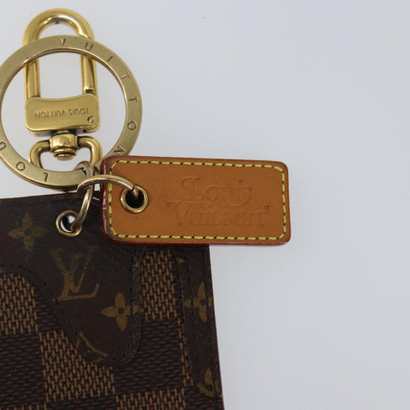 LOUIS VUITTON Porte Cles Damier Giant Monogram Charm Brown MP2713 LV Auth 140417