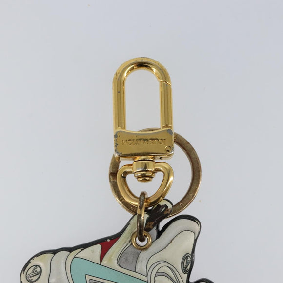 LOUIS VUITTON Porte Cles LV Archlight Charm metal White M69004 LV Auth 140419