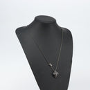 LOUIS VUITTON Pendant Vivienne S00 Necklace metal Black M00831 LV Auth 140421-16