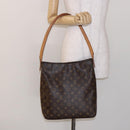 LOUIS VUITTON Monogram Looping GM Shoulder Bag M51145 LV Auth 140436-21